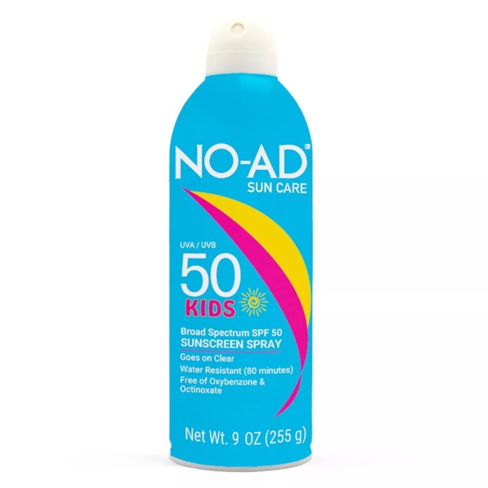 NO-AD Kids SPF 50 Sunscreen Continuous Spray Broad Spectrum 9oz Water Resistant